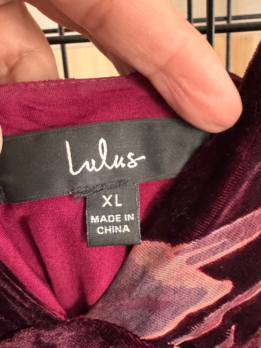Lulu's Burgundy and Pink Floral Velvet Maxi Dress - Picture 4 of 4